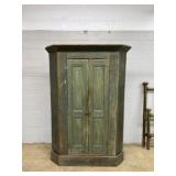 Large Antique Painted Corner Cupboard