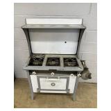 Vtg. Enameled Kerosene 3-burner Stove