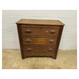 Oak 3-drawer Cottage Dresser