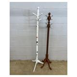 (2) Wooden Clothes Trees