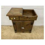 Small Softwood Dry Sink End Table