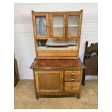 Vtg. Oak Kitchen Cabinet