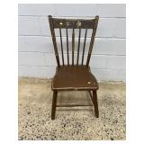 Paint Decorated Plank Seat Chair