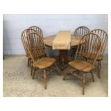 7 Pc. Modern Oak Circular Dinette Set