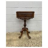 1-drawer Duncan Phyfe Style Pedestal Side Table