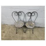 (2) Miniature Ice Cream Parlor Chairs