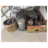 Braiding, Chick Feeder, Storage Crock, Flashlight