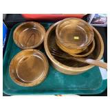 Wood Salad Bowl Set