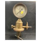 Vintage Brass Pressure Gauge