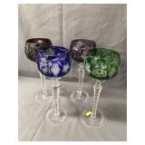 (4) Cut Glass Goblets