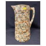 Stoneware Sponge Decorated Pitcher