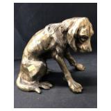Cast Brass Seated Dog