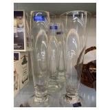 (5) Waterford Crystal Pilsner Beer Glasses