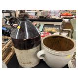 Stoneware Jug with Crock