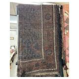 Worn Geometric Pattern Rug