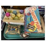 Vintage Christmas Ornaments and Lights