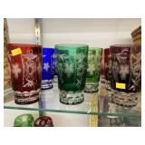 (9) Cut Glass Tumblers