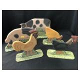 (5) Menno Folk Art Stand-Ups