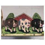 Menno Folk Art Pig Stand-Up