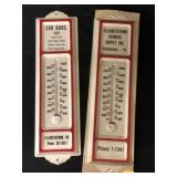 (2) Elizabethtown, PA Advertising Thermometers