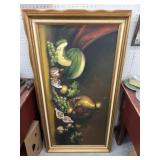 Signed Oil On Canvas with Large Framed Print