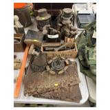 Railroad Spikes, Lanterns, License Plates