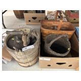 Woven Baskets and Ice Cream Freezer