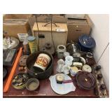 Hanging Light, Padlocks, Cookware