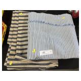 Vintage Blue and White Striped Bed Sheets