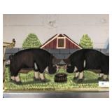 Menno Folk Art Stand-Up of Pigs