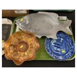 Fish Platter and Carnival Ware Bowl
