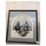 (2) Framed Embroideries