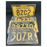 Vintage PA License Plates