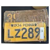 Vintage PA License Plates