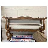 Oak Scroll Work Wall Shelf