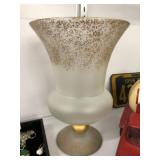 Satin Glass Overlay Vase