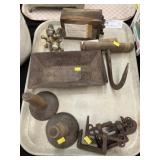 Cast Metal Trough, Hog Scrapers, Hay Hooks