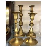 (4) Brass Candlesticks