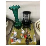 Art Glass Vase and Novelty Shakers