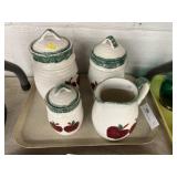 Imported Pottery Pitcher with Canisters