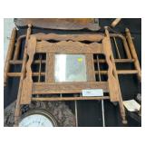 (2) Bent Wood Oak Wall Racks