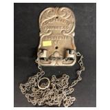 Cast Metal Nickel Plated Machine Plaque