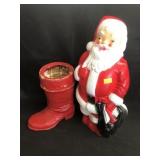 Blow Mold Santa with Candy Container