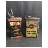 (2) Vintage 1 Pint Oil Cans