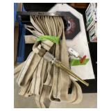 Vintage Fire Hose with Crafted Wall Mount