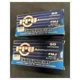 (100) Rds. of 38 Special 130 gr. Ammunition