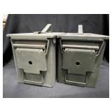 (2) Metal Ammo Cans