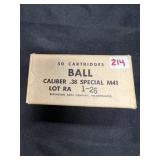 (50) Rds. of .38 Spl. M41 Ball Ammunition