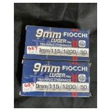 (100) Rds. of 9mm 115 gr. Ammunition