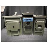 (3) Metal Ammo Cans